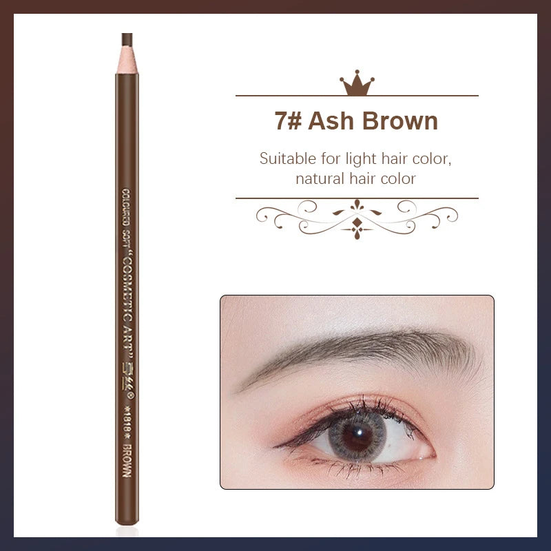 Waterproof Eyebrow Pencil Long Lasting Sweatproof No Fade Peel Off Qme 07Gray Brown