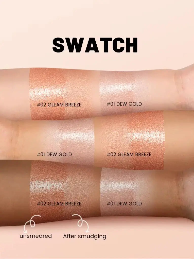 2-in-1 Liquid Eyeshadow Highlighter Fine Pearlescent Shimmer Qme