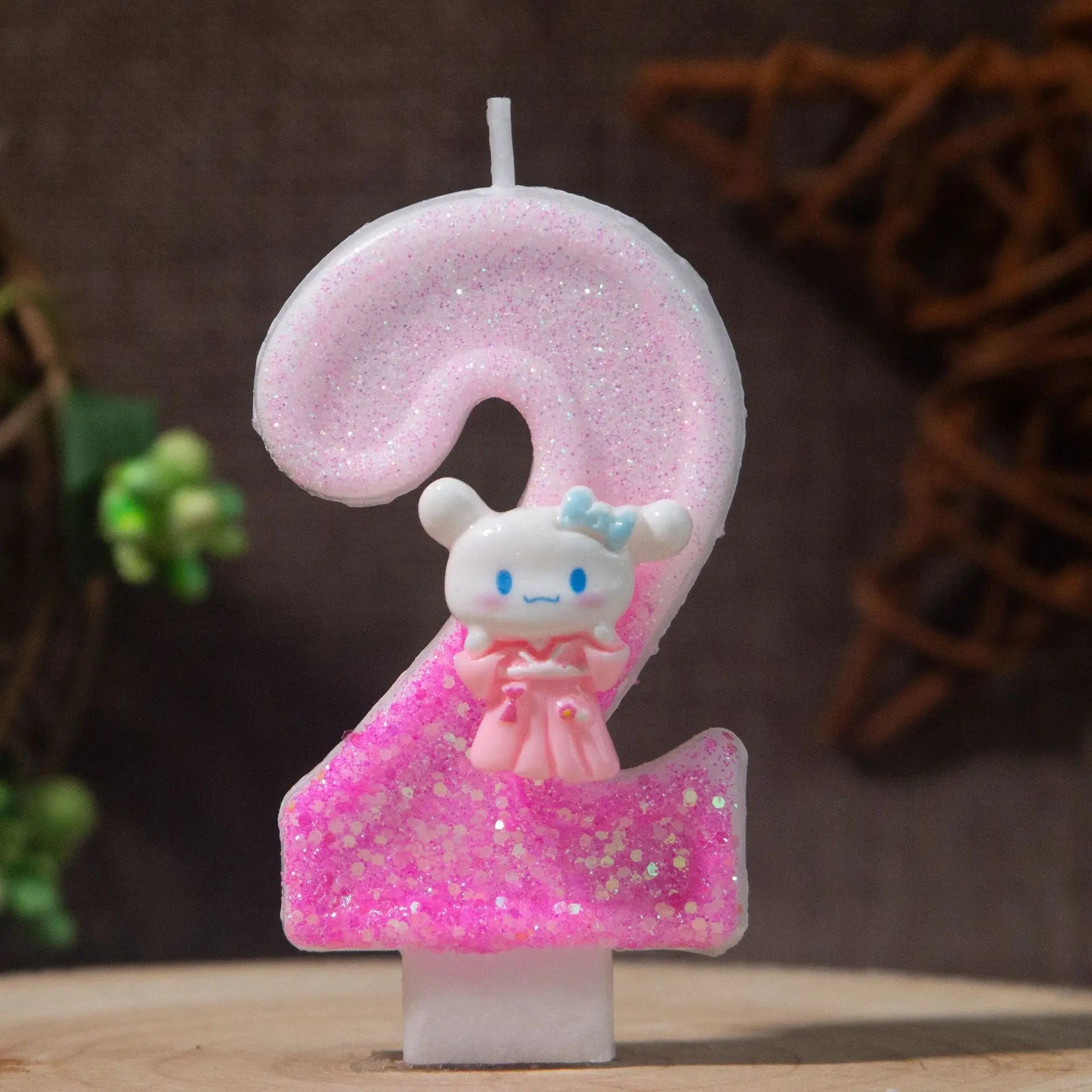 Cinnamon Dog 0-9 Numbered Birthday Candles Pink Cartoon Cake Topper Decorations Student Birthday Party Supplies Qme 2