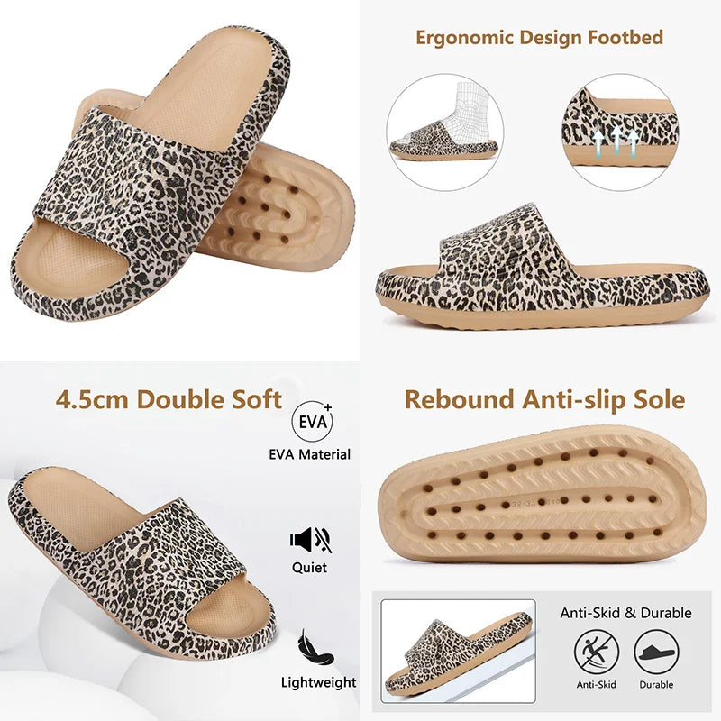 Cloud Slippers Women Shoes Summer Slippers For Men Shoes Home Flat Sandals Massage Flip Flops Couples Bathroom Indoor Slides Qme