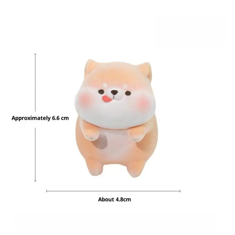 Doll Flocking Computer Monitor Decoration Panda Dog Desk Ornament Qme