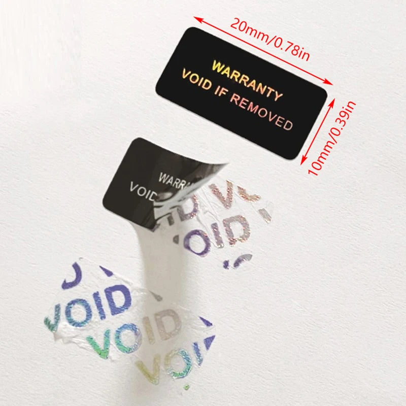 Brittle Paper Tamper Proof Warranty Protection Sticker Security Seal Qme