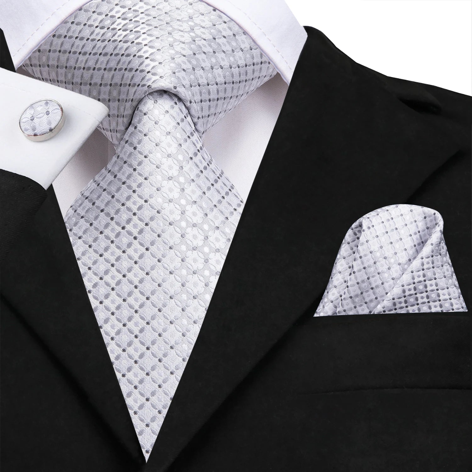 Hi-Tie Blue Orange Elegant Tie For Men Groom Wedding Necktie Pocket Square Cufflink Accessory Wholesale Designer Qme 3115