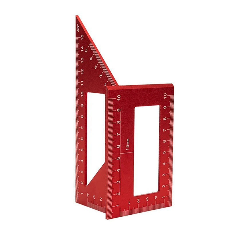 Square Angle Ruler Marking Gauge Carpenter Tool Multifunctional 45 90 Qme Red