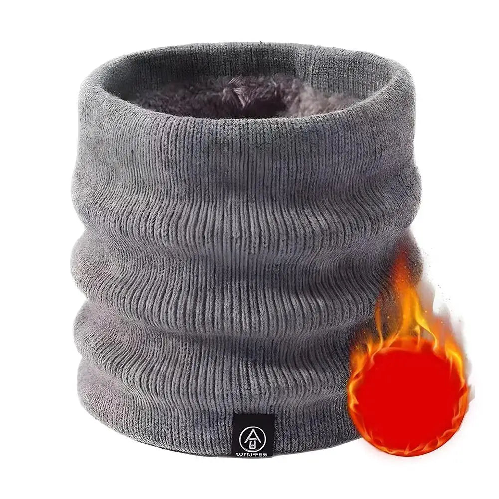 Fashion Women Knitted Scarf Solid Cashmer Like Winter Snood Scarves Lady Warm Wool Fur Thick Unisex Men Neck Scarfs Ring Qme