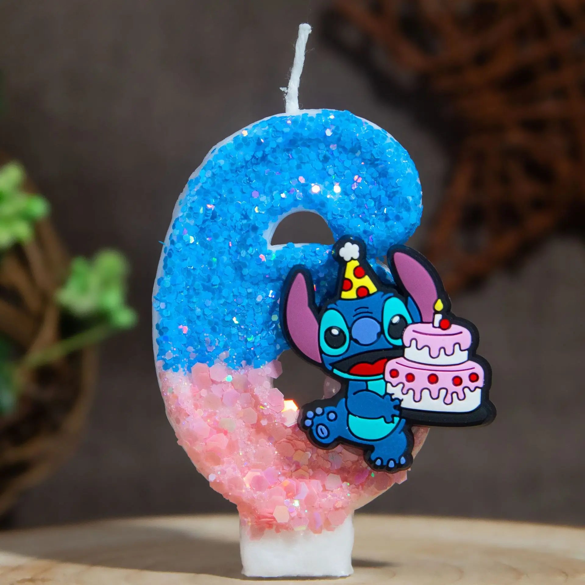 Prince Stitch Digital Candles New Ultra-Glittery Design Birthday Cake Decorations with Festive Candles Qme 6