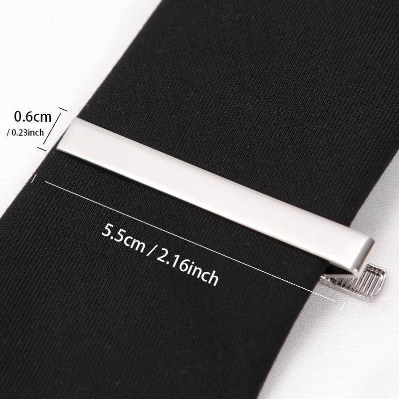 Tie Clips Gold Fashion Ties Men Gifts Metal Simple Bar Clasp Qme A2