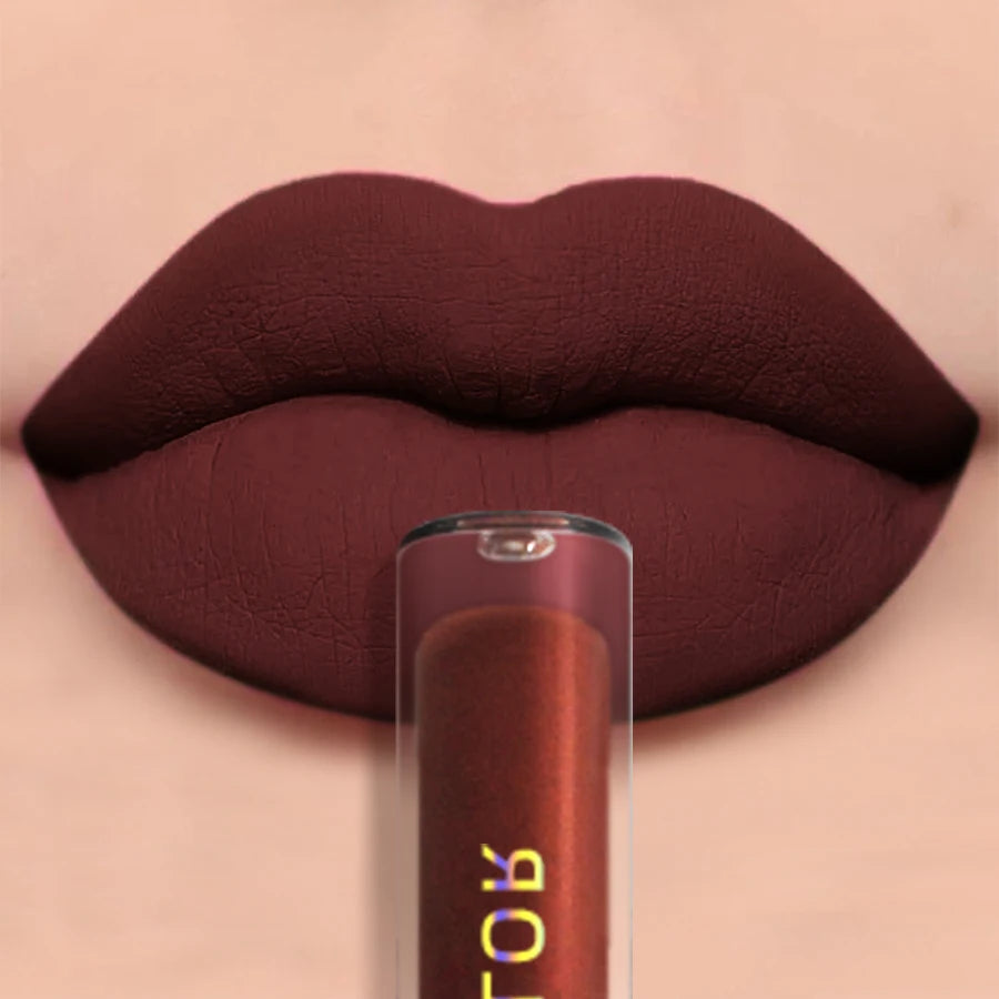 19 Colors Matte Velvet Lip Gloss Waterproof Liquid Lipstick Nude Qme