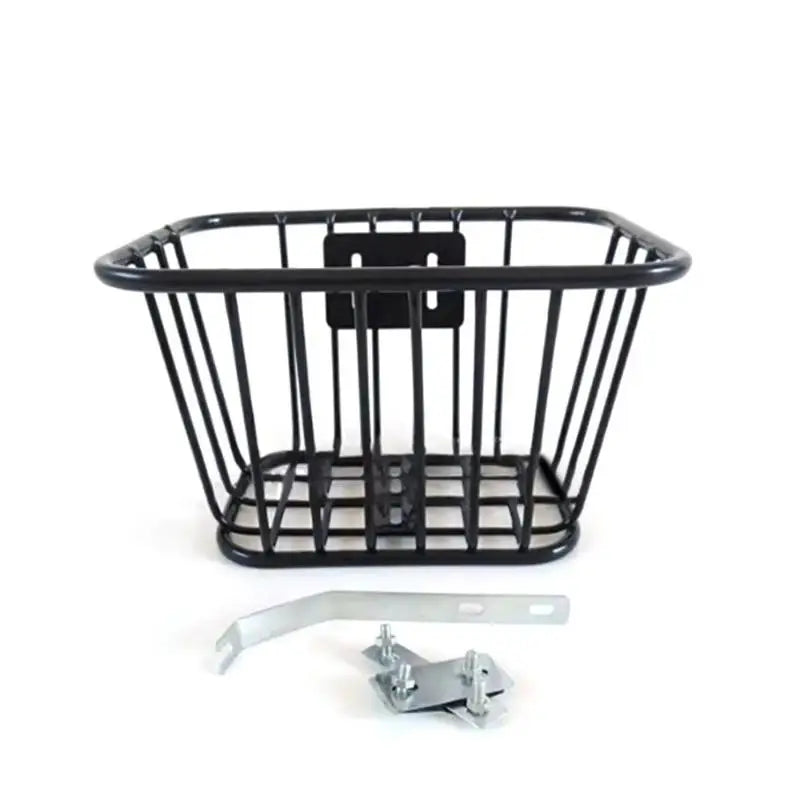 Adjustable Black Bike Rear Basket Easy Install Bicycle Fixed Durable Qme