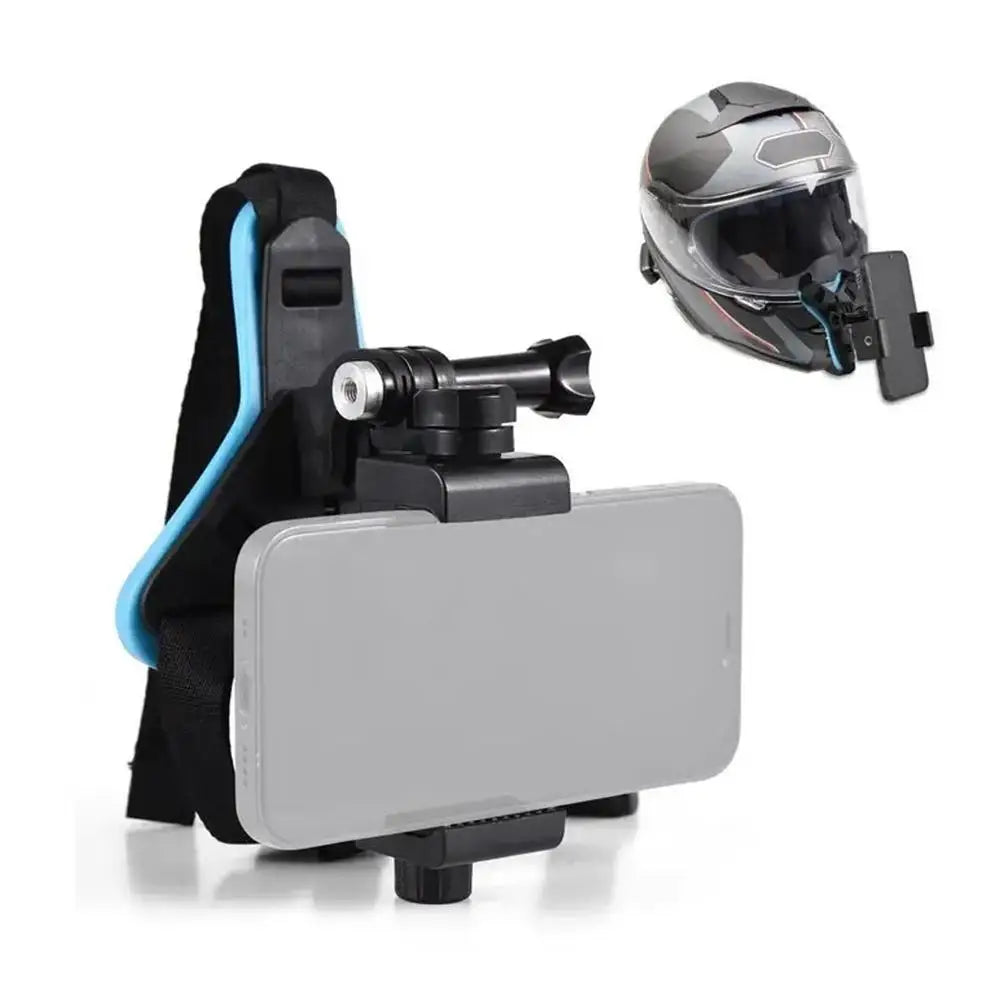 Motorcycle Helmet Chin Strap Mount Holder With Phone Clip For GoPro 11 10 9 Action Camera Full Face Mobile Phone Holder Qme