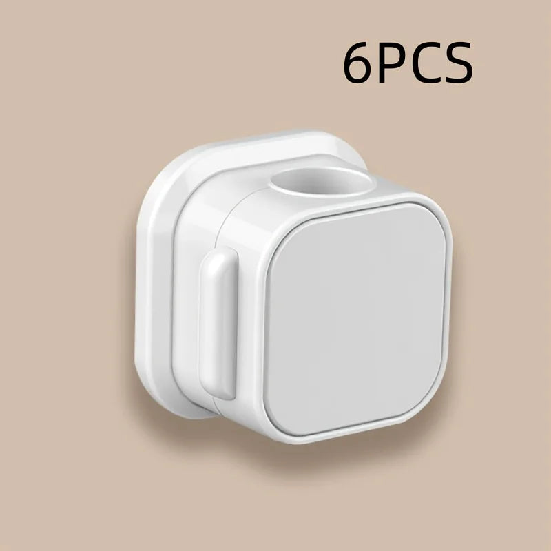 6pcs Cable Organizer Clips,Magnetic Design, Securely Adhere to Desks, Effortlessly Manage Various Wires.Suitable for Nightstands Qme White