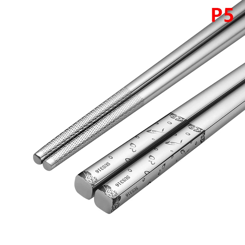 316 Stainless Steel Chopstick Laser Engraving Chinese Chopsticks Qme 5