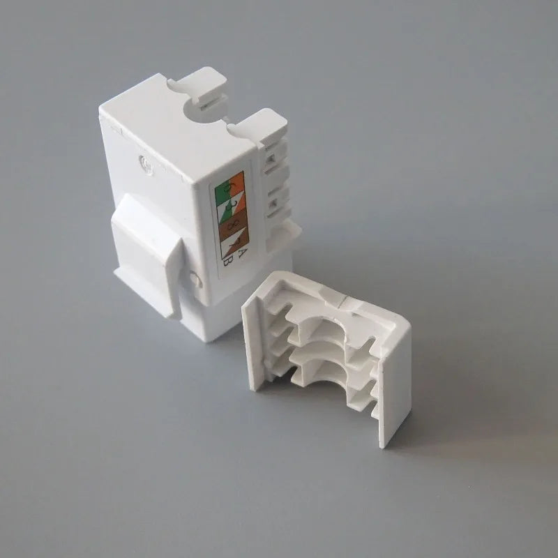 10pcs Category 6 Crimping Cable Computer Network Module CAT6 with Cover Information Ground Table Ethernet Cable Crystal Head Qme