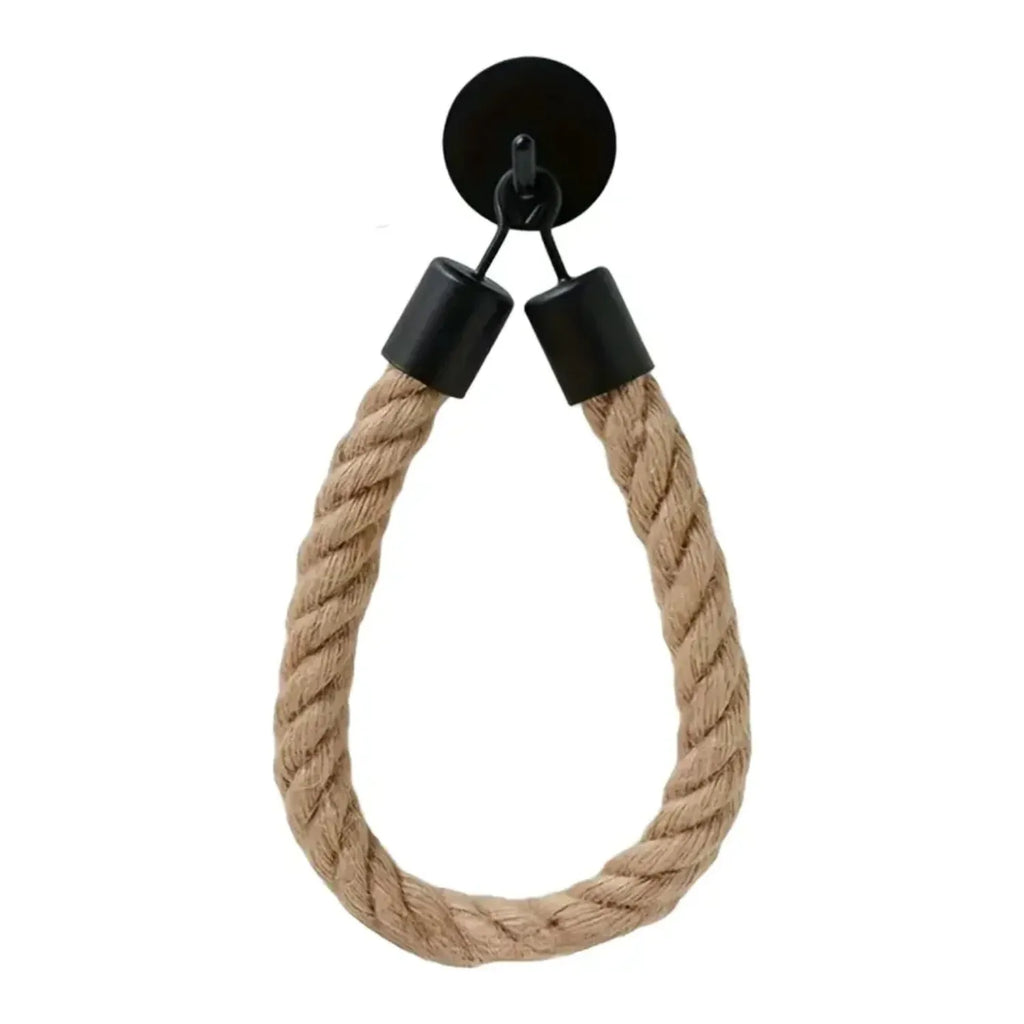 Retro Hemp Ropetoilet Roll Paper Holders Punchless Wall Mounted Rack Qme 1Pc