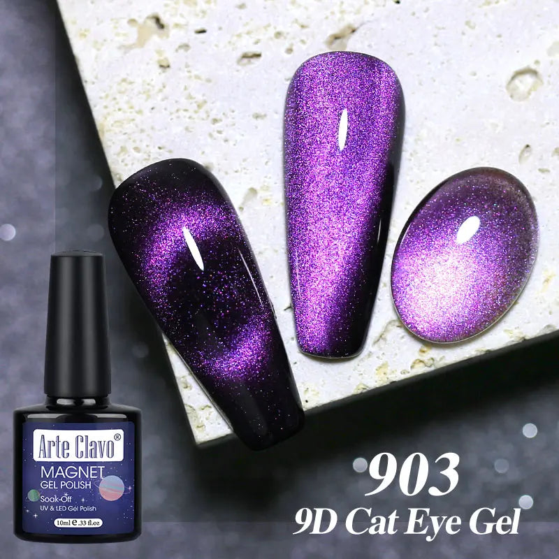 Arte Clavo Auroras Cat Eye Magnetic Gel Unicorn Shining Transparent Qme 903