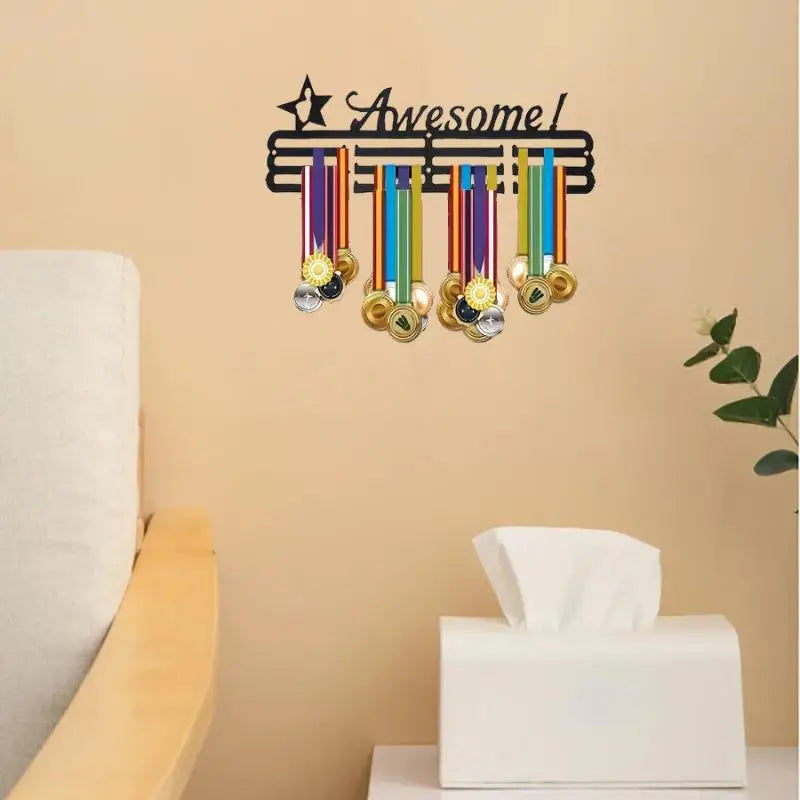 RUN MALE FEMALE RUNNER Marathon Race Hanger Rack Organizer Football Qme