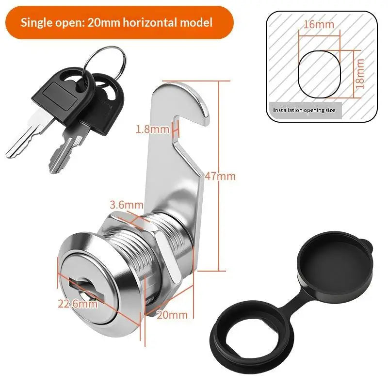 Zinc Alloy Cam Lock Waterproof Cover Cabinet Drawer Mailbox Latch 2 Qme A2