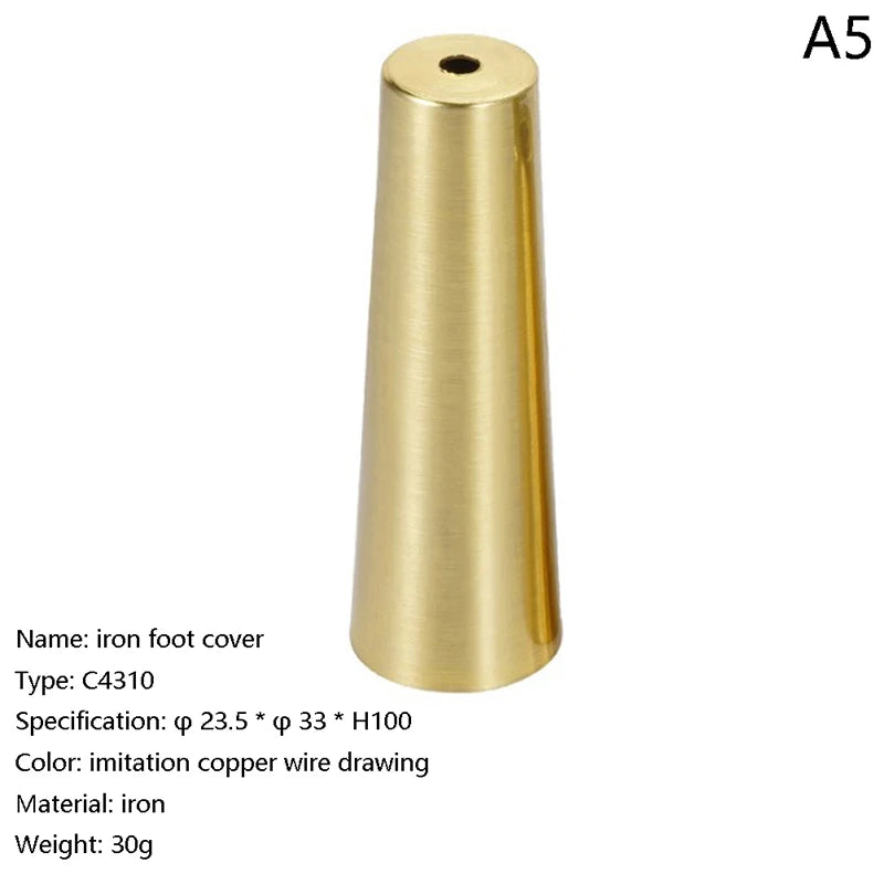 Furniture Iron Foot Cover Copper Tip Brushed Brass Table Chair Qme A5