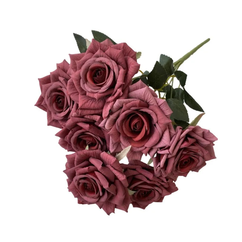 41CM Silk Screen Rose Artificial Flower Wedding Living Room Decoration Road Guide Bouquet, Artificial Flower Qme style 3