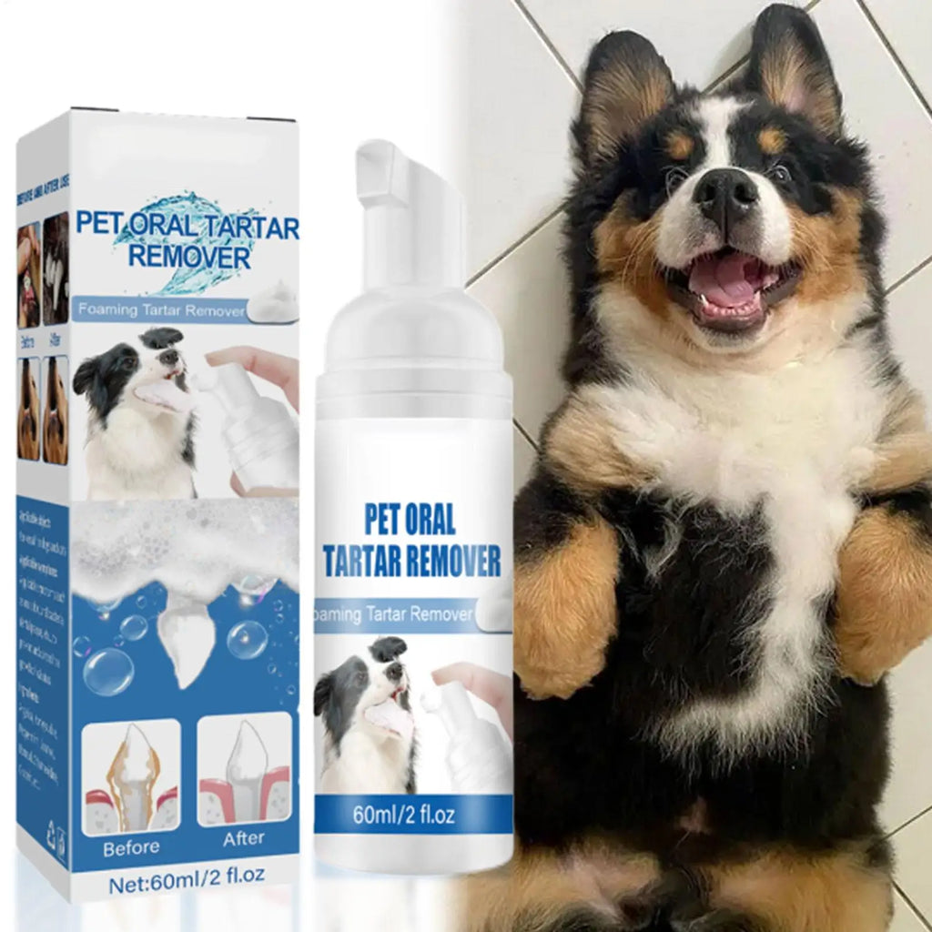 Tartar Remover For Dogs | Natural Dental Care Solution Foam | Control Tarter and Plaques, Clean Teeth Without Brushing Qme