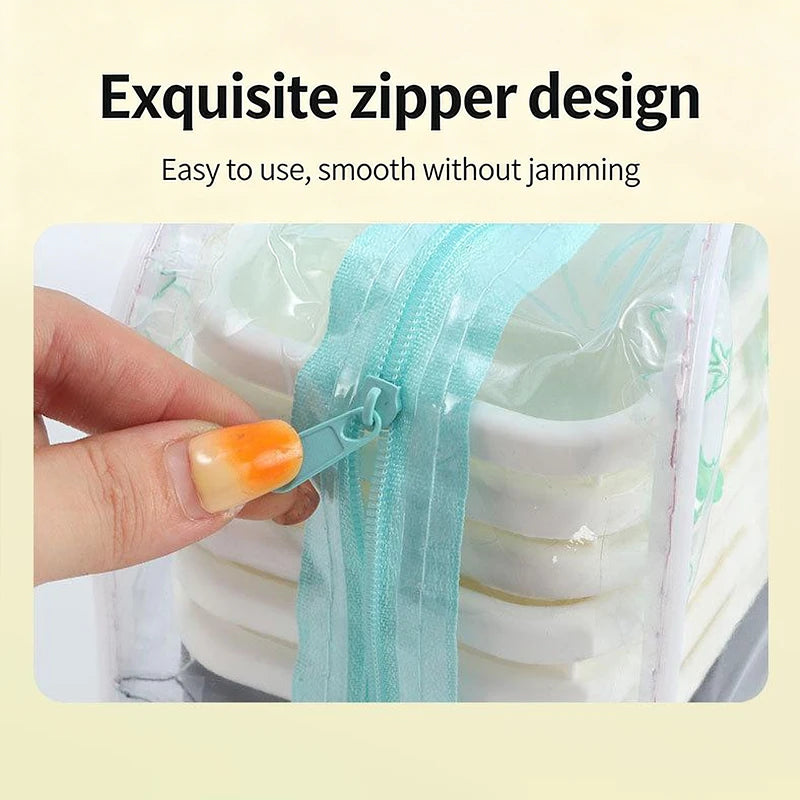 Cosmetic Toiletry Zip Bag Pouch Clear Transparent Plastic PVC Travel Qme