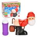 Christmas Santa Claus Bubble Blower with Music & Light Gnomes Farting Bubble Xmas Gift for Boys Girls(No Bubble Solution) Qme No Bubble Liquid Red