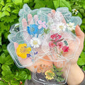 40 DIY Handmade Transparent Dried Flower Bookmark Clear Bottle Shape Qme 40PCS