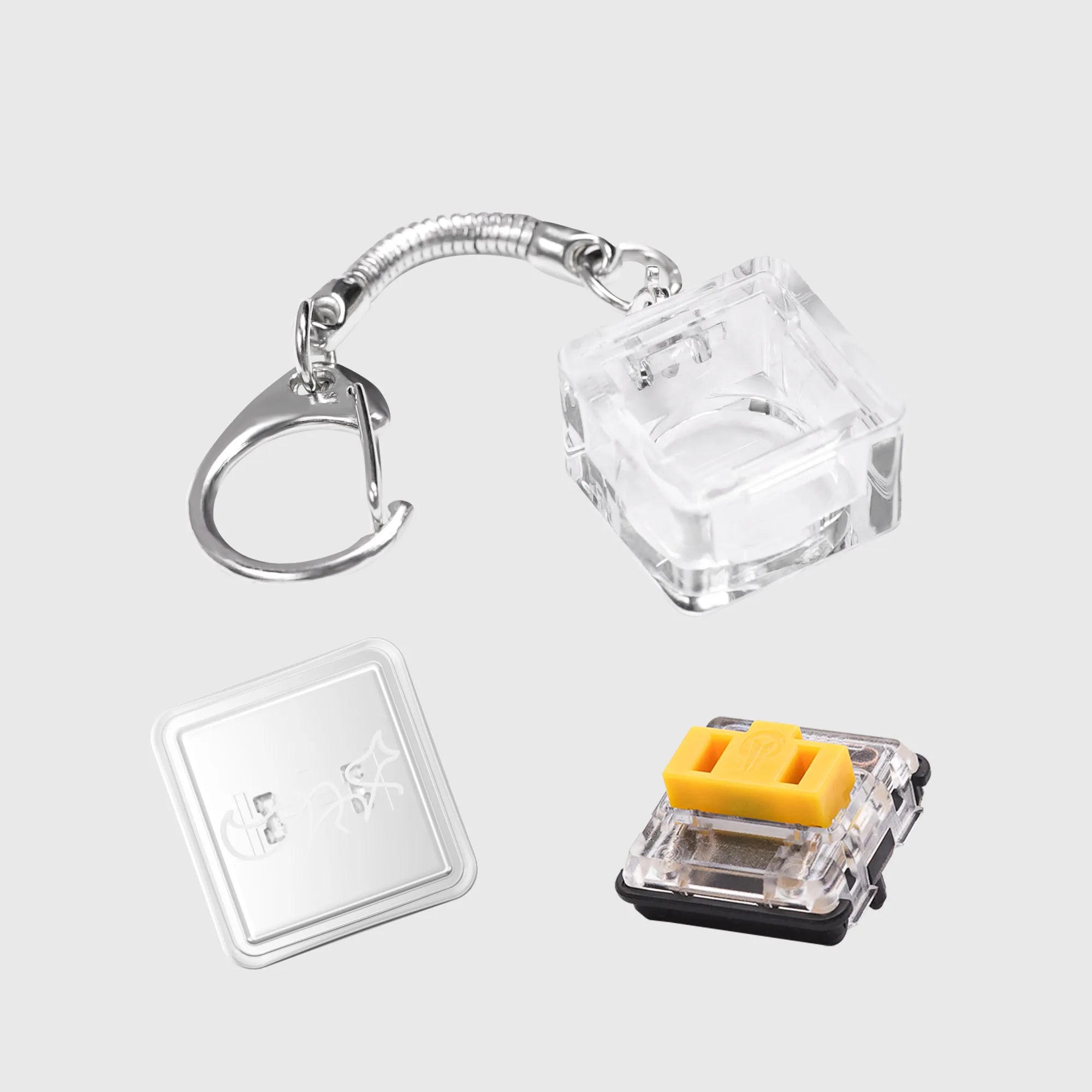 1 Pcs Finger Button Anti-stress Toys Acrylic Mechanical Keyboard Keycaps Office Decompression Calming Children Adults Unzip Toys Qme 1350D01-1