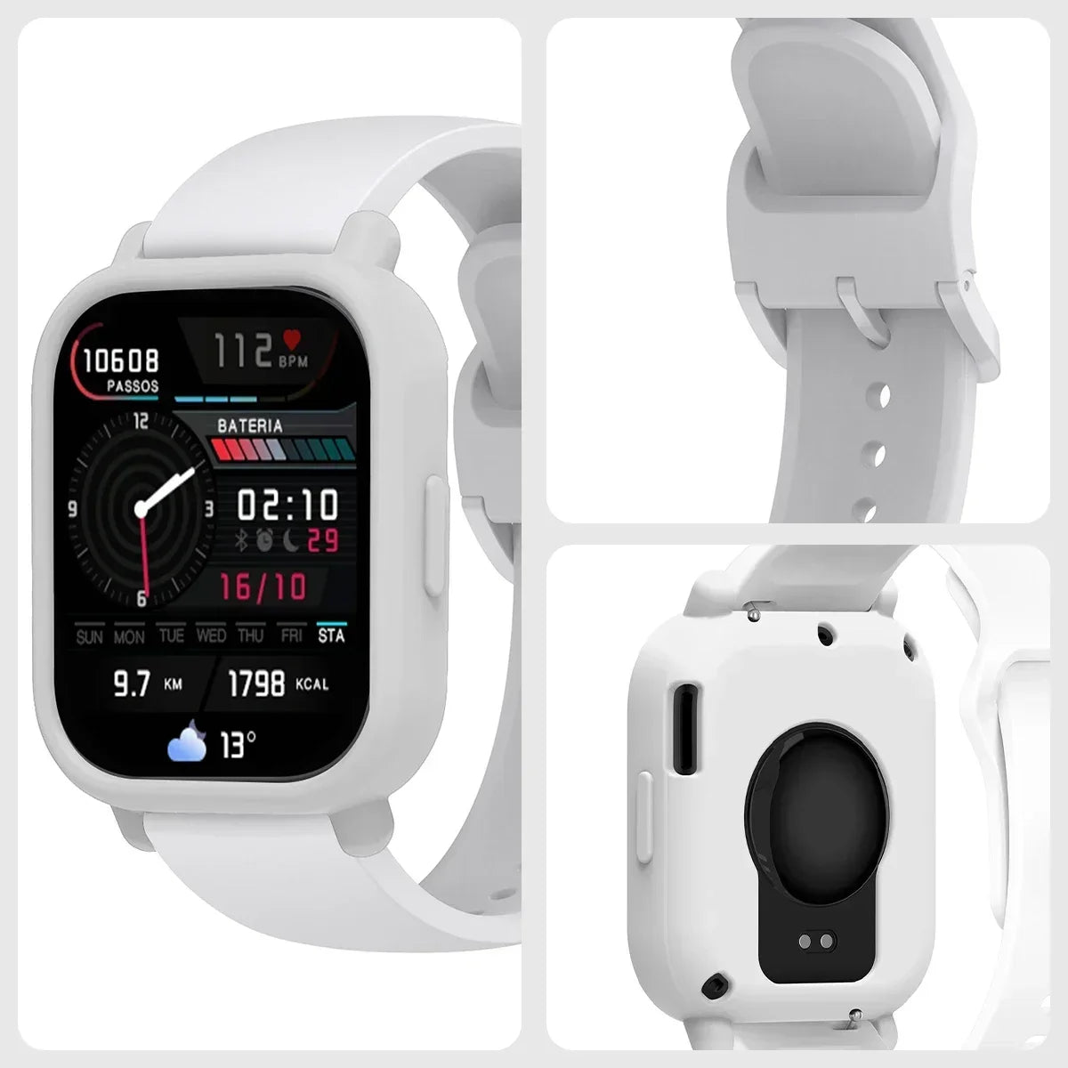Silicone Case + Strap for Redmi Watch 5 Lite / 5 Active Repacement Bracelet Belt Smart Watchband Protective Shell Cover Qme