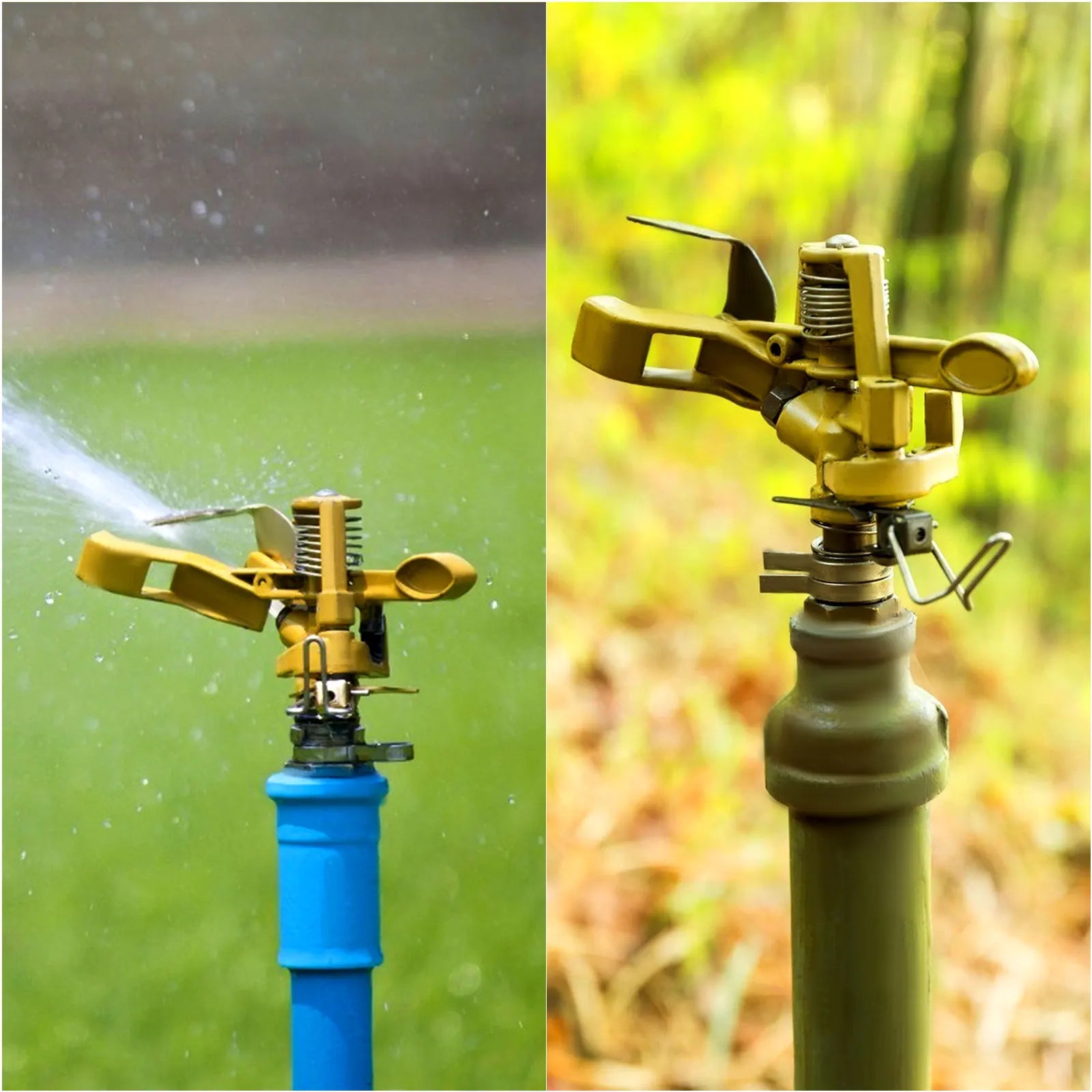 .1Pc Brass Impact Sprinkler, Heavy Duty Sprinkler Head with Nozzles,. Qme