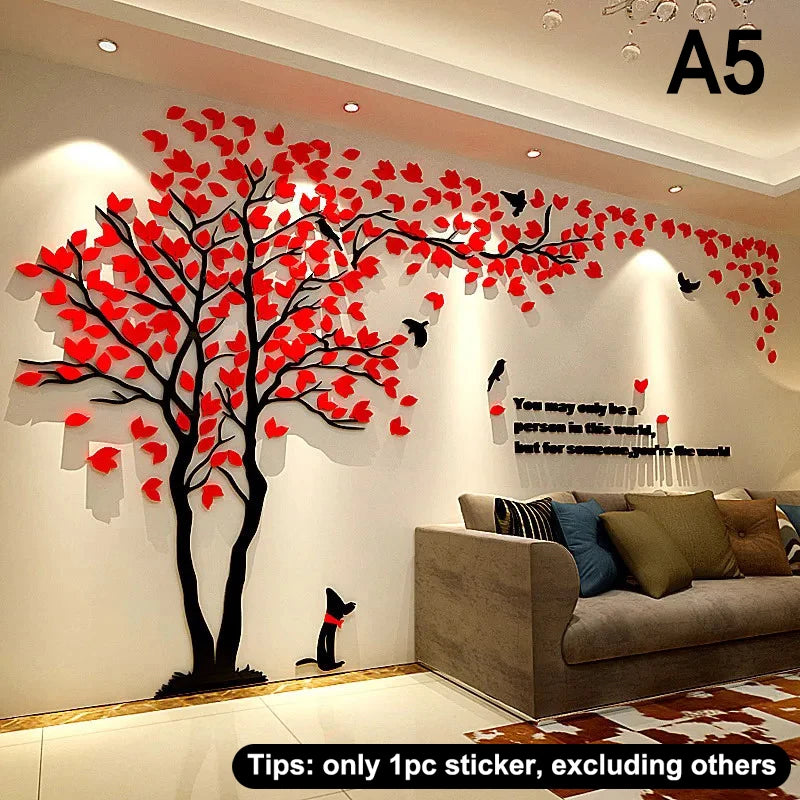 Self-adhesive Home Background Wall Decal Stickers Decoration Bedroom Qme A5