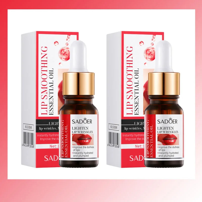 Lip Booster Plumping Serum Oil Hyaluronate Acid Moisturizing Sexy Enhancer Non-Irritating Brighten Fade Lines Plump Products Qme 2pc