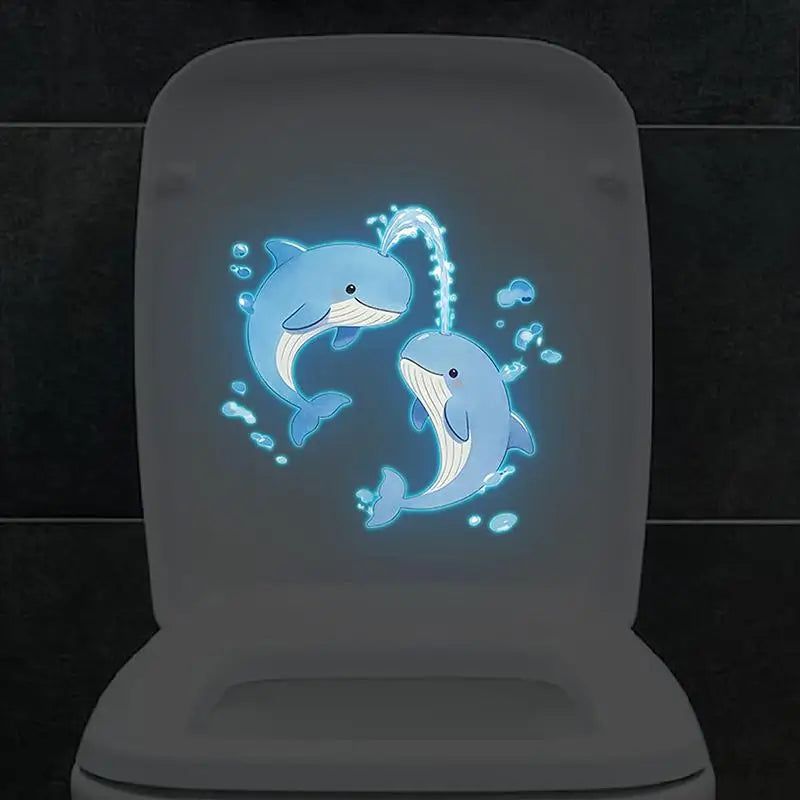 Glow-in-the-dark Decal Bathroom Wall Sticker Car Stickers Blue Qme