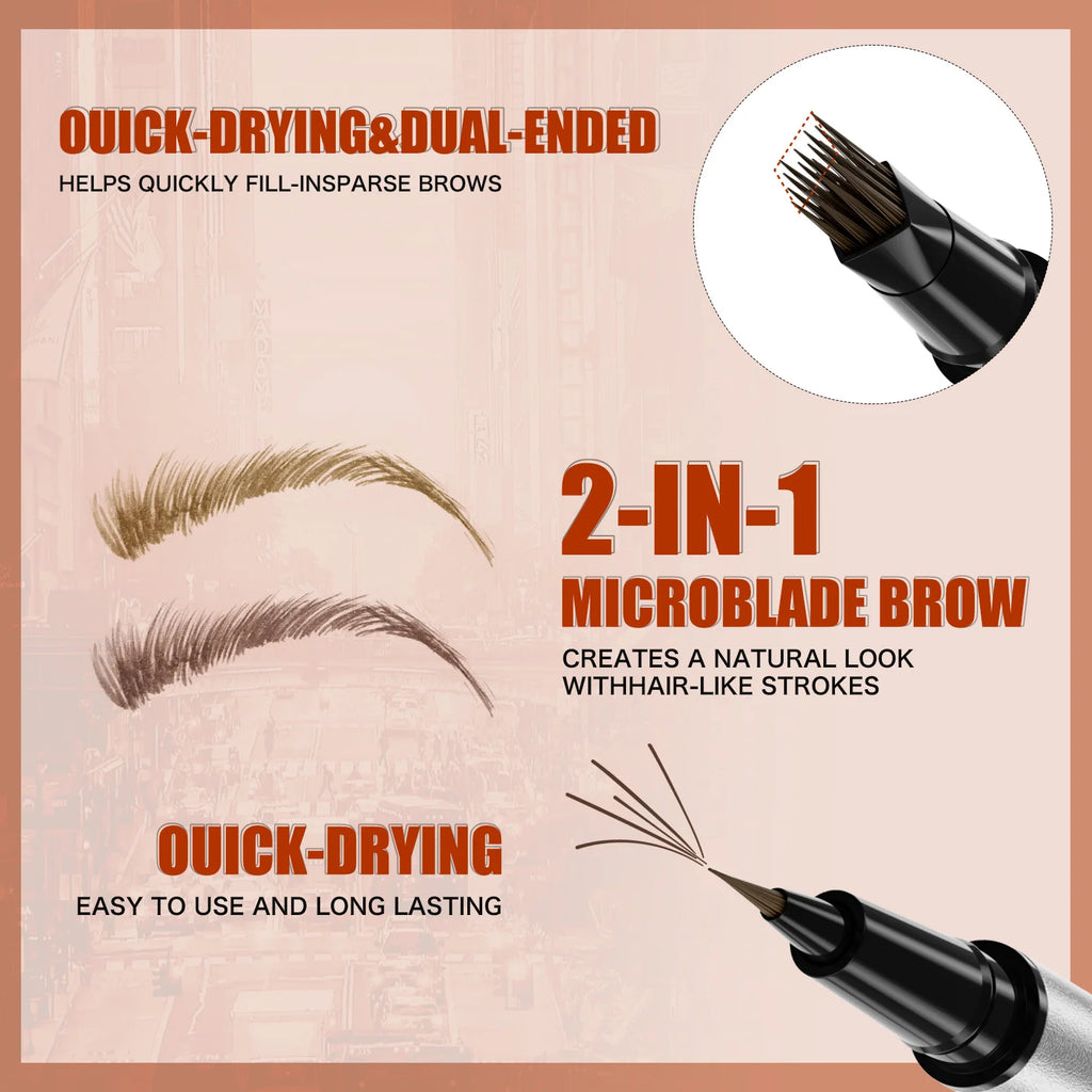 eyebrow pencil, long-lasting, non-smudged, water-resistant, anti-smudged eyebrow pencil Qme