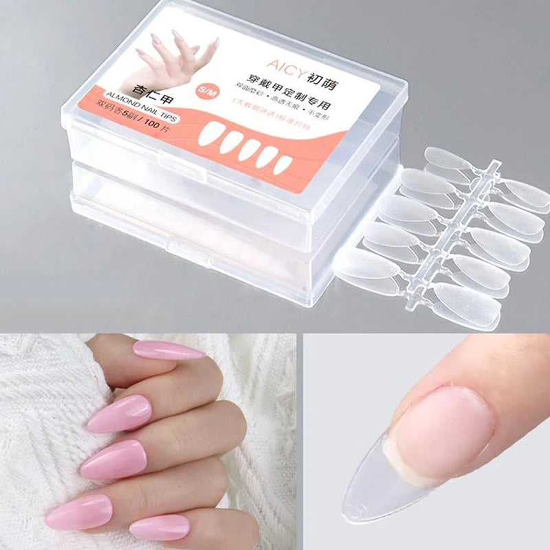 Box Matte Medium Short Press Nails Matt Soft Gel Fake No Polishing Qme