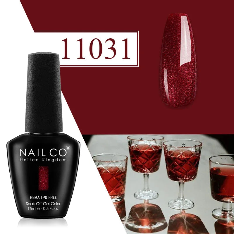 NAILCO Plum Gel Nail Polish Matte Coat Autumn Winter Semi Permanent
