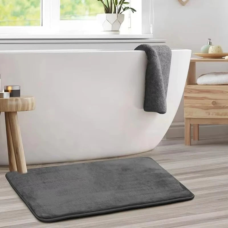 Super absorbent floor mat, super absorbent bath mat, super anti slip coral velvet bathroom floor mat, door mat Qme