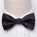 Mens Ties Solid Black Bowtie Men British Double-layered Bowknot Qme A10