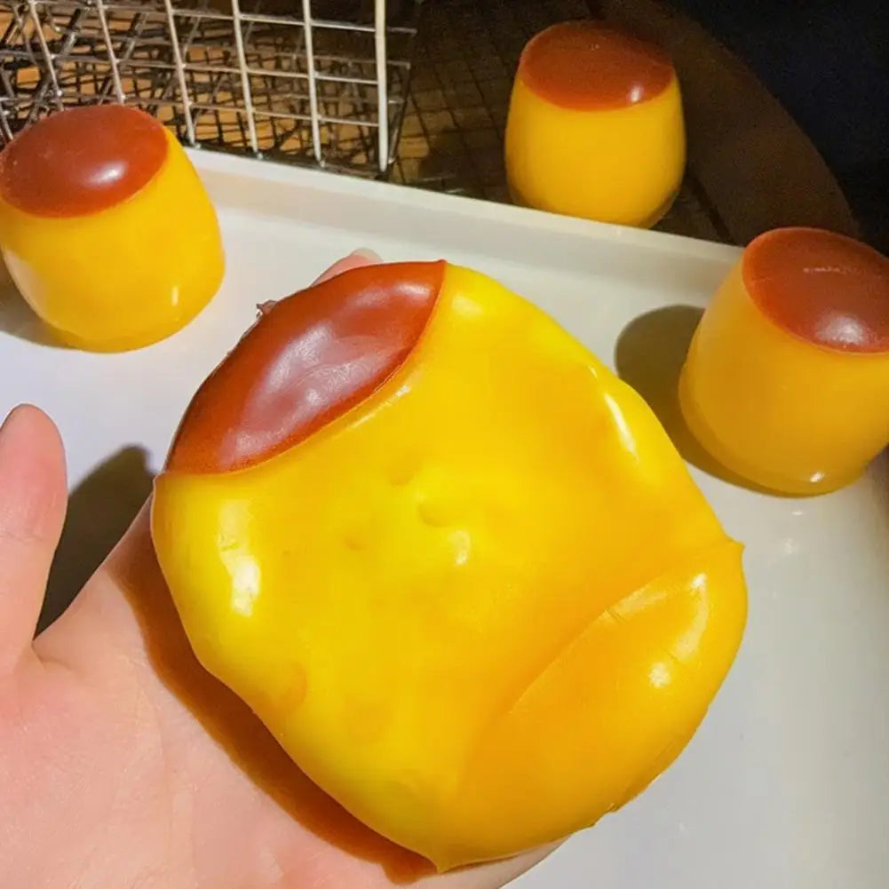 Pudding Handmade Squishy Ball Stress Relief Fidget Toy Soft Squeeze Qme