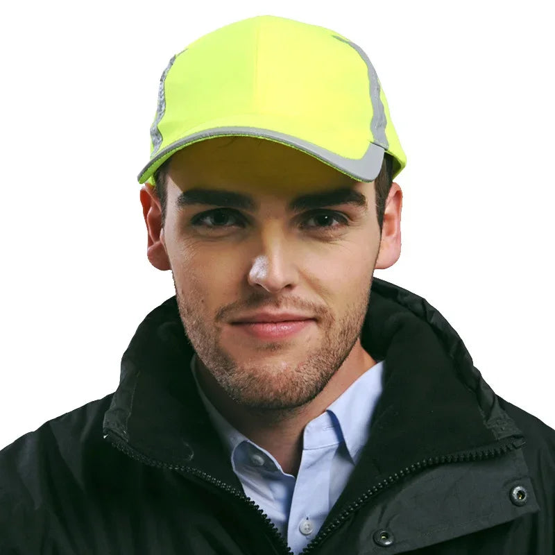 Baseball Style High Visibility Brightful Yellow Orange Men Protective Bump Cap Hard Hat Safety Workwear Qme