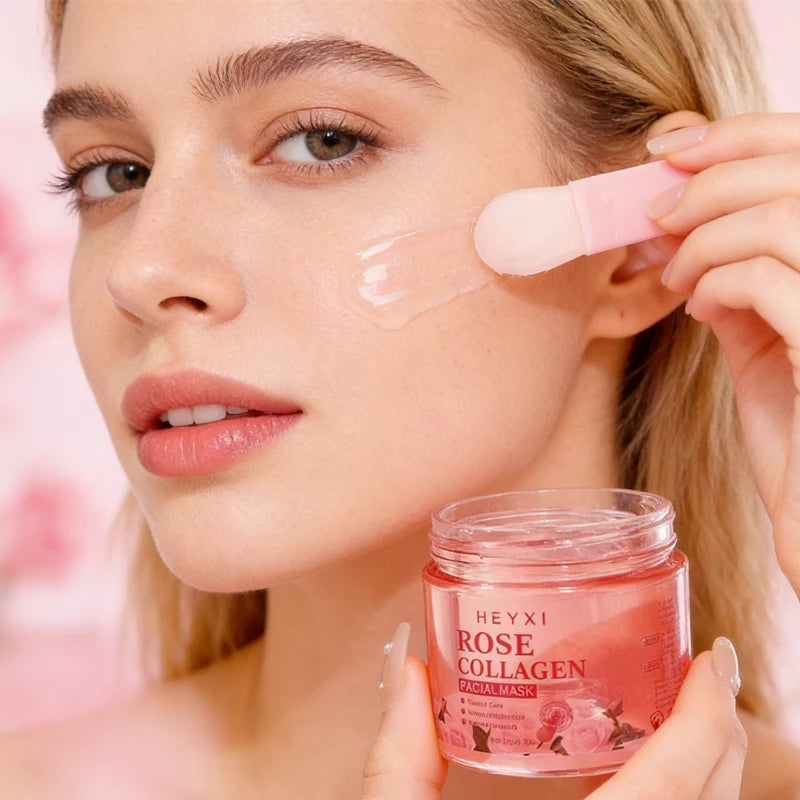 Rose Collagen Tear Off Facial Mask Deep Moisturizing All-weather Care Qme