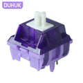 Duhuk Bitter Tea Purple V2 Switch in Advance Tactile Mechanical Keyboard Switch 58g 63.5g RGB 5 Pin Hot Swap Pre Lubed HIFI Pom Qme 58g BTea V2-90PCS