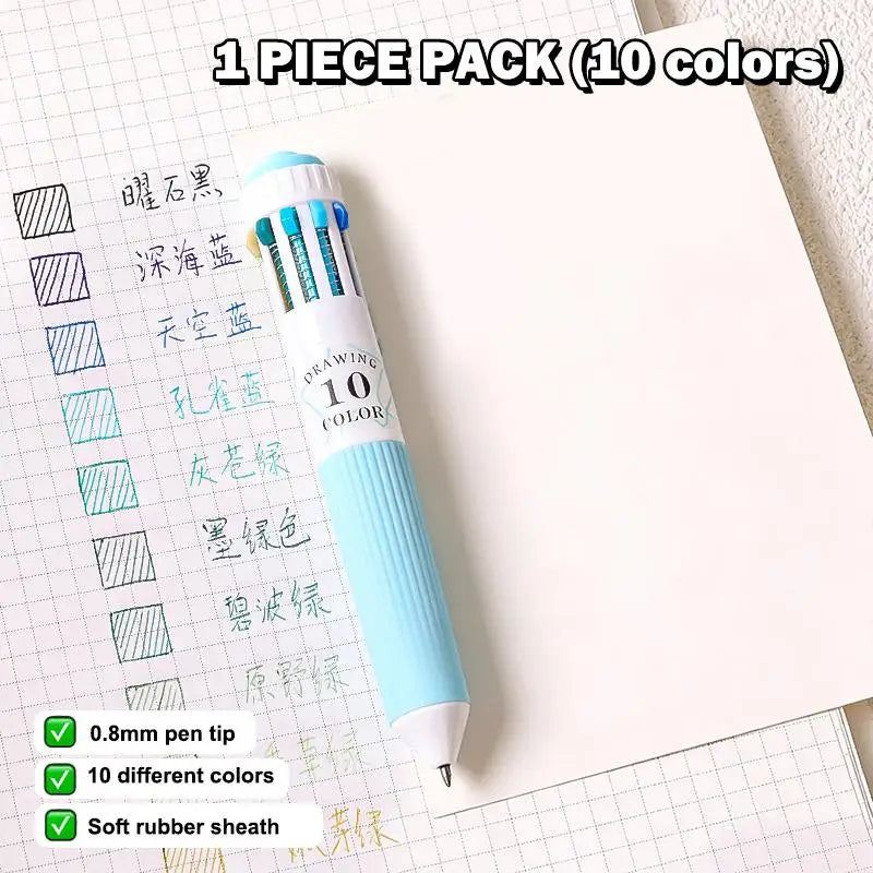 Retractable Multicolor 1 Ballpoint Pen Tip 3 6 Art Student Drawing Qme A