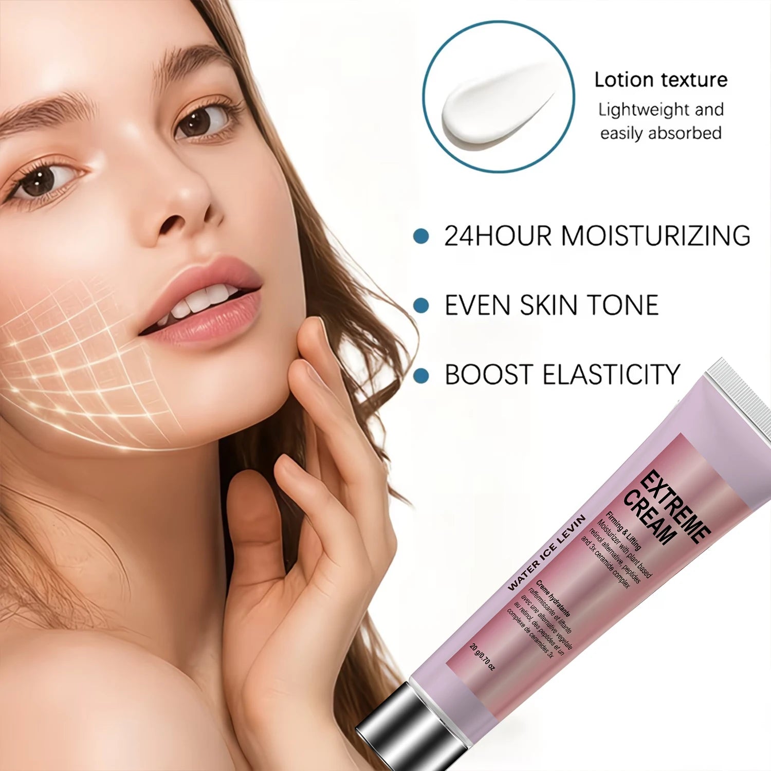 Retinol & Collagen Face Cream - Firming & Lifting with Bee Venom & 3x Ceramide Complex Qme