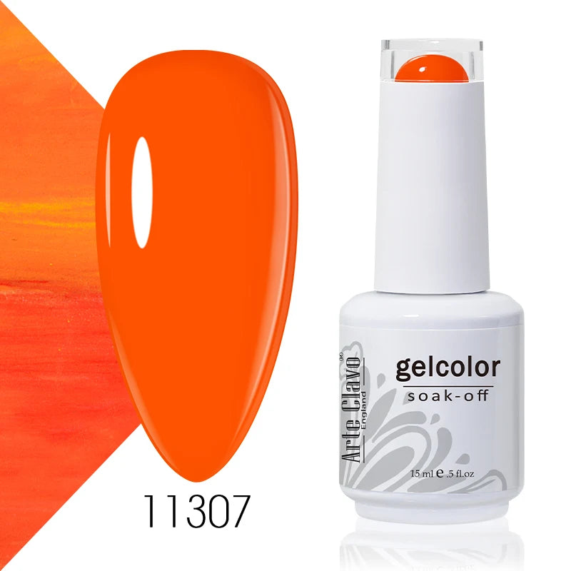 Arte Clavo Solid Gel Nail Polish Rainbow Summer Varnish Soak Off