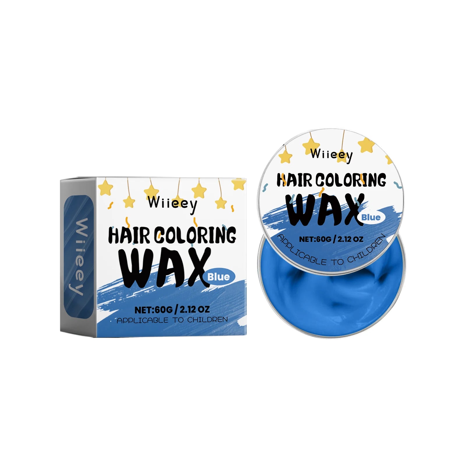 8 Colors Kids Hair Wax Temporary Paint Reduce Scalp Stimulate Prevent Qme Blue