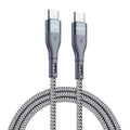 USB C To USB C Data Cable 65W PD Fast Charging Wire 1m/2m/3m Data Transmission Line For iPhone Samsung Quike Charging Data Cable Qme Grey 3m