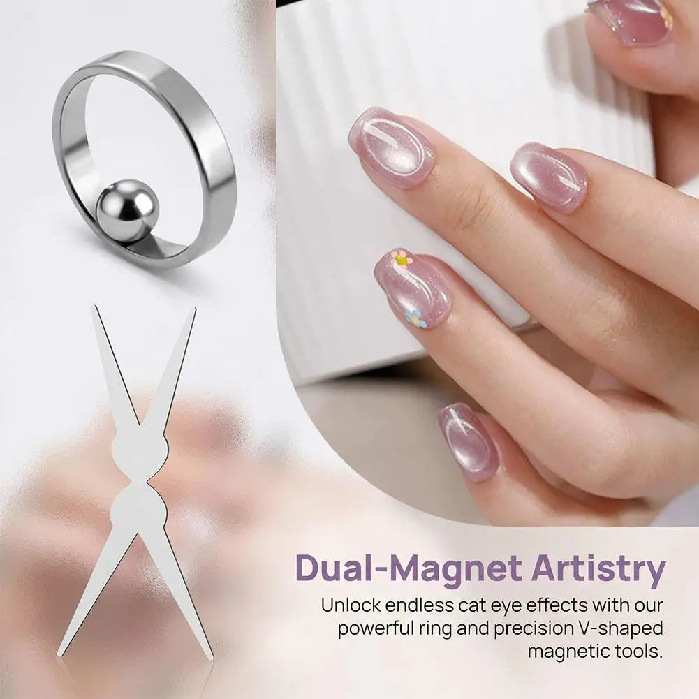 Cat Eye Nail Magnet Nails French Tool Effect Perfect DIY Salon Qme