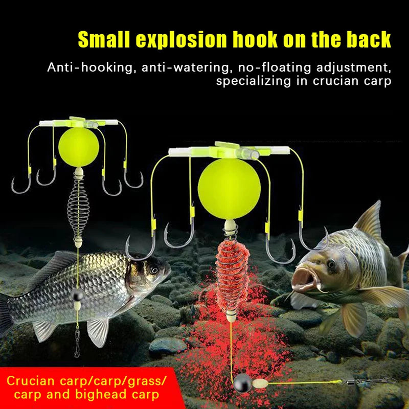Fishing Bait Cage Tackle Anti Winding Float Line Group Feeder Sinker Qme