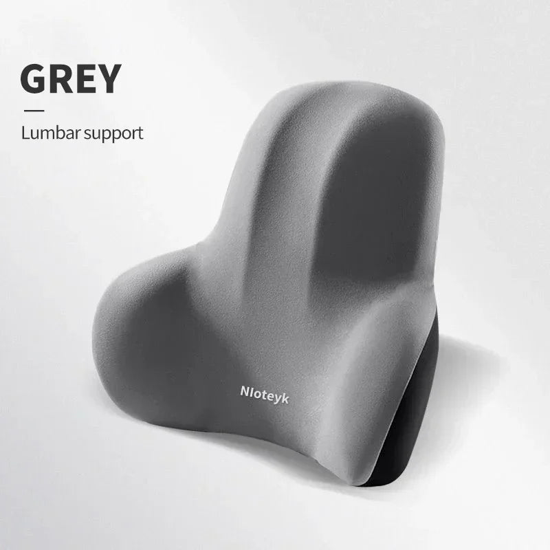 Memory Foam Car Neck Cushion Car Lumbar Support For Car Supplies Universal Neck Pillow Waist Cushion Car Seat Car Accessories Qme grey waist